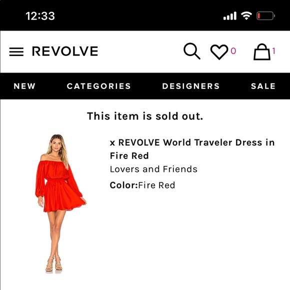 Off The Shoulder Red Dress - Picture 3 of 3